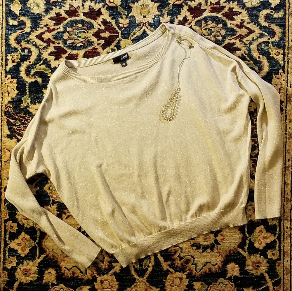 a.n.a Champagne Sparkles Sweater